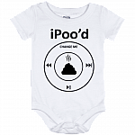 iPood Bodysuit Baby Onesie - Toddler Baby Infant Bodysuit, White, Baby Onesie - 12 Month
