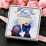 1HP. Love You Enough couple galaxy(4) Infinity Heart Necklace (Gold) 4