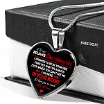 To My Beloved Granddaughter I Promise To Be By Your Side Forever And For Always I Love You Heart Pendant Necklace - Heart Luxury Necklace (Silver)