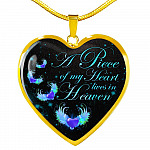Angel Wings Heart a Piece of My Heart Lives in Heaven Heart Pendant Necklace - Heart Luxury Necklace (Gold Plated) Angel Wings Heart a Piece of My Heart Lives in Heaven Heart Pendant Necklace - Heart Luxury Necklace (Gold Plated)