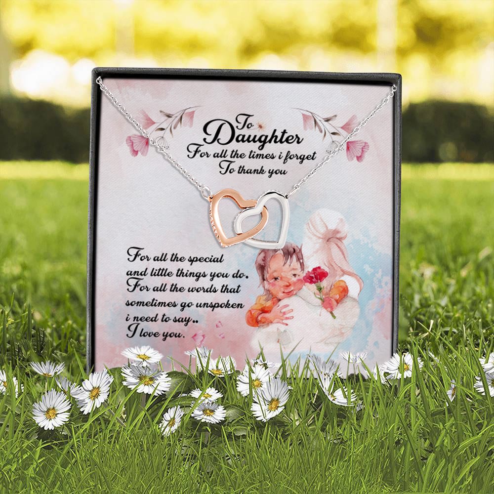 16P. For all the time Daughter Interlocking Hearts Necklace 2