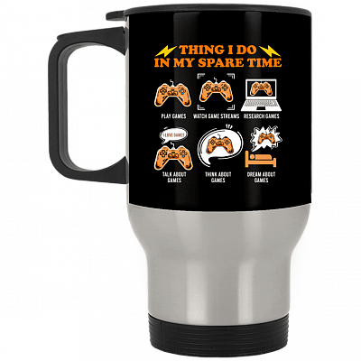 14 oz. Silver Travel Mug