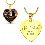 Mom To My Daughter Never Forget That I Love You Heart Pendant Necklace - Heart Luxury Necklace (Gold Plated)