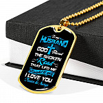Gift From Wife to My Husband God Blessed the Broken Road That Led Me Straight to You Dog Tag Pendant Necklace - Dog Tag (Gold Plated) Gift From Wife to My Husband God Blessed the Broken Road That Led Me Straight to You Dog Tag Pendant Necklace - Dog Tag (Gold Plated)