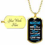 Gift From Wife to My Husband God Blessed the Broken Road That Led Me Straight to You Dog Tag Pendant Necklace - Dog Tag (Gold Plated) Gift From Wife to My Husband God Blessed the Broken Road That Led Me Straight to You Dog Tag Pendant Necklace - Dog Tag (Gold Plated)