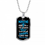 Gift From Wife to My Husband God Blessed the Broken Road That Led Me Straight to You Dog Tag Pendant Necklace - Dog Tag (Silver) Gift From Wife to My Husband God Blessed the Broken Road That Led Me Straight to You Dog Tag Pendant Necklace - Dog Tag (Silver)