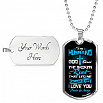 Gift From Wife to My Husband God Blessed the Broken Road That Led Me Straight to You Dog Tag Pendant Necklace - Dog Tag (Silver) Gift From Wife to My Husband God Blessed the Broken Road That Led Me Straight to You Dog Tag Pendant Necklace - Dog Tag (Silver)