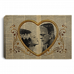 Frankenstein And Bride Wrapped Framed Canvas Prints - Unframed Poster - Classic Horror Home Decor Wall Art, White, 0.75'' Framed Canvas Frankenstein And Bride Wrapped Framed Canvas Prints - Unframed Poster - Classic Horror Home Decor Wall Art, White, 0.75'' Framed Canvas
