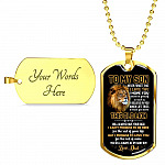 From Dad To My Son Never Forget That I Love You I Hope You Believe I Yourself Dog Tag Pendant Necklace - Dog Tag (Gold Plated) From Dad To My Son Never Forget That I Love You I Hope You Believe I Yourself Dog Tag Pendant Necklace - Dog Tag (Gold Plated)
