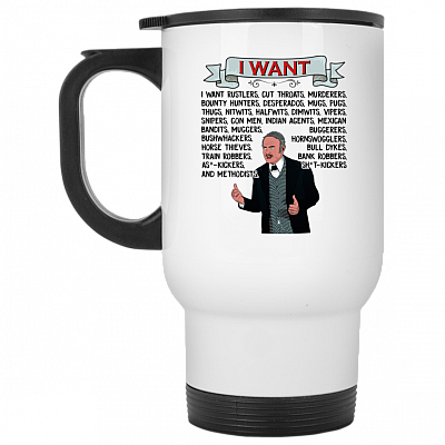 14 oz. White Travel Mug