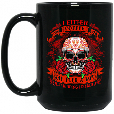 15 oz. Black Mug