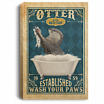 Otter and Co Bath Established 1959 Soap Wash Your Paws Framed Canvas - Unframed Poster - Bathroom Decor Wall Art, White, 0.75'' Framed Canvas Otter and Co Bath Established 1959 Soap Wash Your Paws Framed Canvas - Unframed Poster - Bathroom Decor Wall Art, White, 0.75'' Framed Canvas