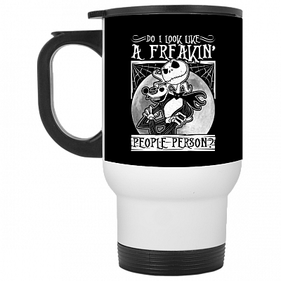 14 oz. White Travel Mug
