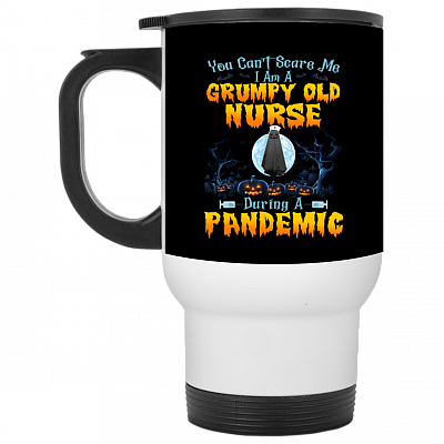 14 oz. White Travel Mug