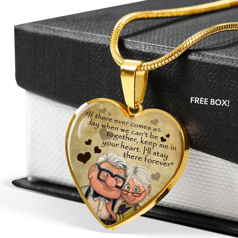 To My Wife If There ever Comes A Day When We Can't Be Together Keep Me In Your Heart Heart Pendant Necklace - Heart Luxury Necklace (Gold Plated) To My Wife If There ever Comes A Day When We Can't Be Together Keep Me In Your Heart Heart Pendant Necklace - Heart Luxury Necklace (Gold Plated)