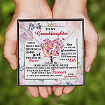 To My Granddaughter Once Upon A Time There Was A Little Girl Who Stole My Heart Interlocking Hearts Pendant Necklace