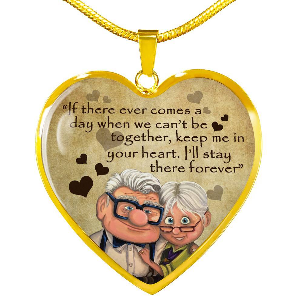 To My Wife If There ever Comes A Day When We Can't Be Together Keep Me In Your Heart Heart Pendant Necklace - Heart Luxury Necklace (Gold Plated) To My Wife If There ever Comes A Day When We Can't Be Together Keep Me In Your Heart Heart Pendant Necklace - Heart Luxury Necklace (Gold Plated)