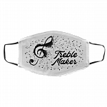 Treble Maker Washable Reusable Custom - Printed Cloth Face Mask Cover, White, Cloth Face Cover – Medium/Large