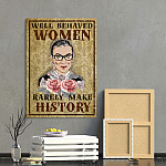 8VT. Well Behaved Women RBG canvas mockup