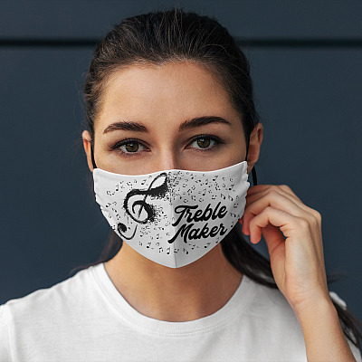 Alternative view of Treble Maker Washable Reusable Custom - Printed Cloth Face Mask Cover