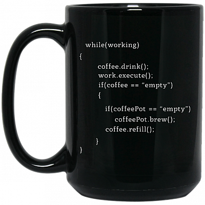 15 oz. Black Mug
