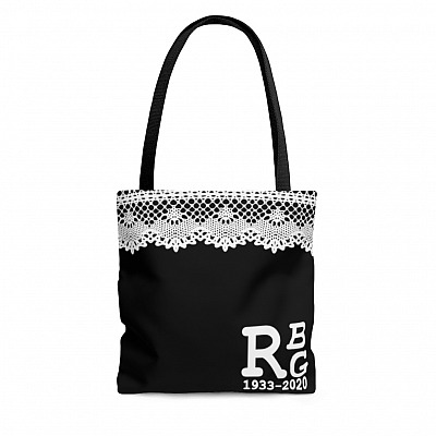 Notorious RBG Lace Collar Ruth Bader Ginsburg Feminism All Over Print Tote Bag - Shoulder Bag