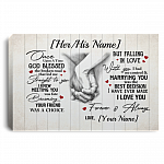 Personalized Once Upon A Time God Blessed The Broken Road Wrapped Framed Canvas Prints - Unframed Poster, White, 0.75'' Framed Canvas