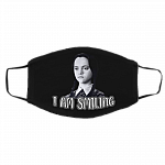 Wednesday Addams I Am Smiling Washable Reusable Custom Printed Cloth Face Mask Cover, Black, Cloth Face Cover – Medium/Large