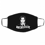 Wednesday Addams I Am Smiling Washable Reusable Custom - Printed Cloth Face Mask Cover, Black, Cloth Face Cover – Medium/Large