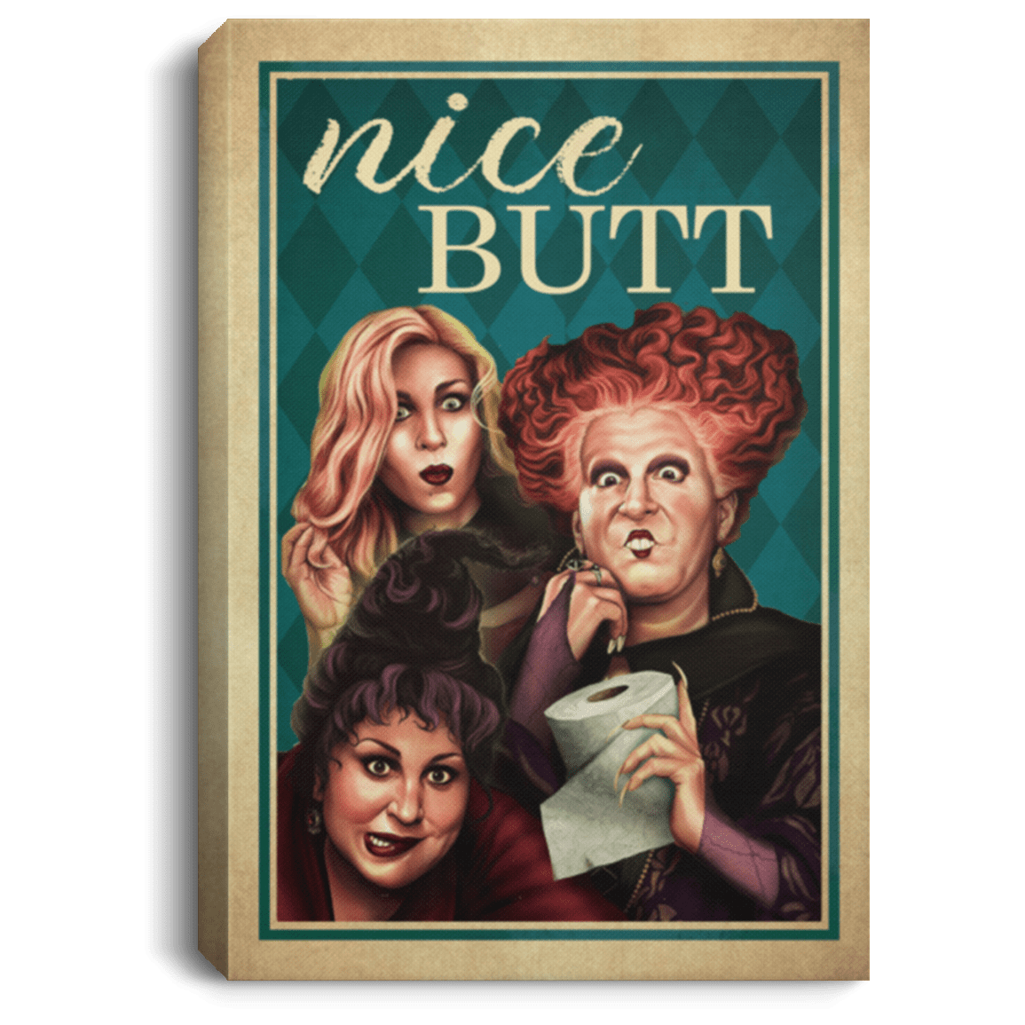 Nice Butt Bathroom Decor - Hocus Pocus Witch Halloween Gallery Wrapped Framed Canvas Prints - Unframed Poster, White, 0.75'' Framed Canvas Nice Butt Bathroom Decor - Hocus Pocus Witch Halloween Gallery Wrapped Framed Canvas Prints - Unframed Poster, White, 0.75'' Framed Canvas