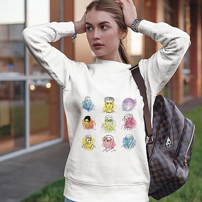 Alternative view of Badass Women RBG Feminist Unisex Hoodie - Long Sleeve - Sweatshirt - Ruth Bader Ginsburg Sweatshirt
