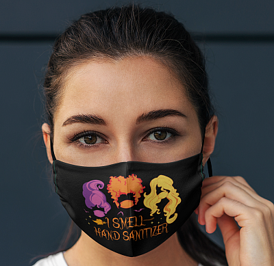 Alternative view of I Smell Hand Sanitizer Sanderson Sisters Washable Reusable Custom - Printed Cloth Face Mask Cover
