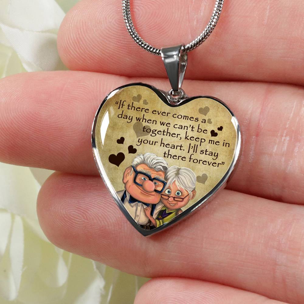 To My Wife If There ever Comes A Day When We Can't Be Together Keep Me In Your Heart Heart Pendant Necklace - Heart Luxury Necklace (Silver) To My Wife If There ever Comes A Day When We Can't Be Together Keep Me In Your Heart Heart Pendant Necklace - Heart Luxury Necklace (Silver)