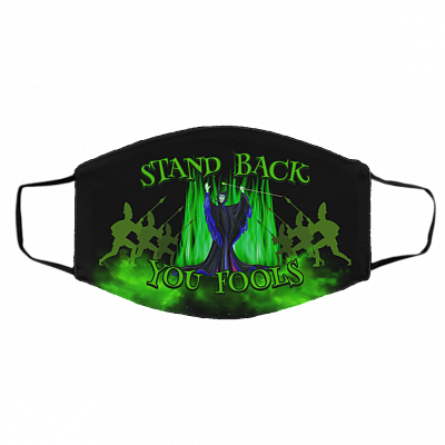 Stand Back You Fools Washable Reusable Custom - Printed Cloth Face Mask Cover, White, Cloth Face Cover – Medium/Large