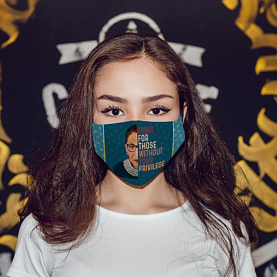 Alternative view of RBG Fight For Those Without Your Privilege Washable Reusable Custom - Printed Cloth Face Mask Cover