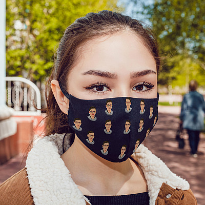 Alternative view of Ruth Bader Ginsburg Custom Cloth Face Mask RBG Washable Fashion Shopping Reusable Designer Face Mask