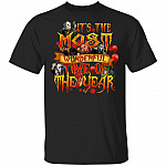 It's The Most Wonderful Time Of The Year Horror Movie Characters T-Shirt - Halloween Horror Characters Shirt, Black, Unisex T-Shirt