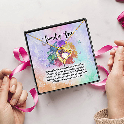 Tree of Life Family Tree We Remember Where We Come From Heartfelt Card Jewelry Forever Love Pendant Necklace