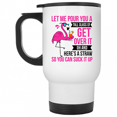 14 oz. White Travel Mug