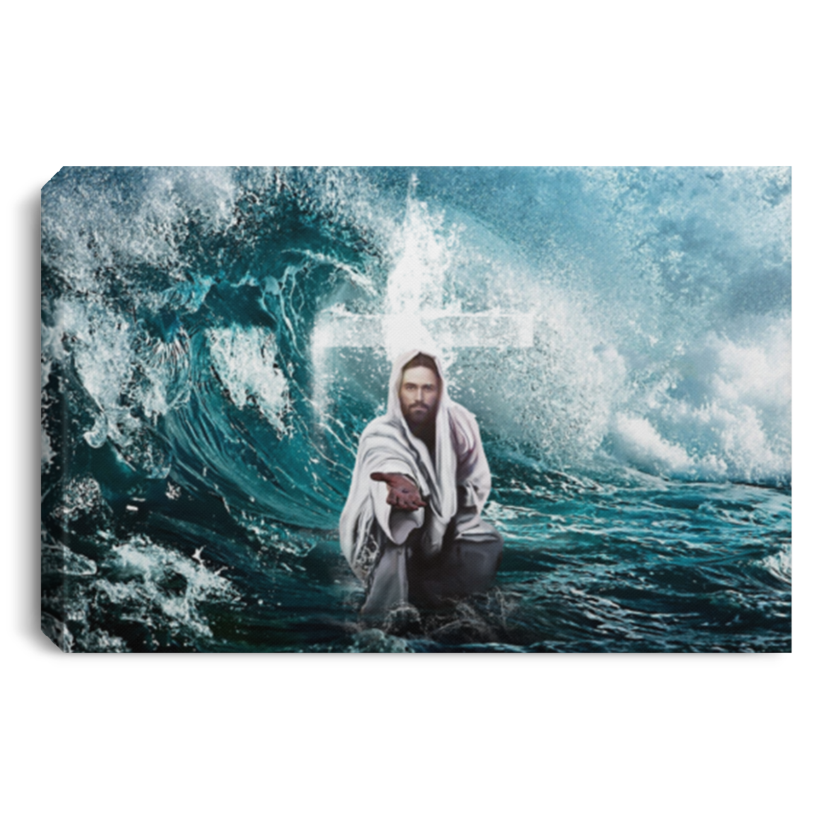 Focus On Me Not The Storm Jesus Gallery Framed Canvas - Unframed Poster - Home Decor Wall Art, White, 0.75'' Framed Canvas Focus On Me Not The Storm Jesus Gallery Framed Canvas - Unframed Poster - Home Decor Wall Art, White, 0.75'' Framed Canvas