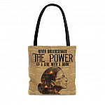 Ruth Bader Ginsburg Never Underestimate The Power Of A Girl With A Book All Over Print Tote Bag - Shoulder Bag