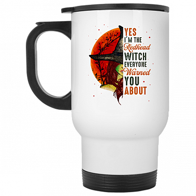 14 oz. White Travel Mug