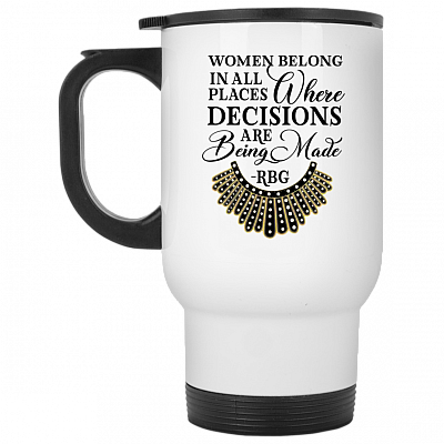 14 oz. White Travel Mug