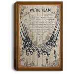 We're Team Skull Romantic Couples Gifts Framed Canvas Prints - Unframed Poster, White, 0.75'' Framed Canvas We're Team Skull Romantic Couples Gifts Framed Canvas Prints - Unframed Poster, White, 0.75'' Framed Canvas