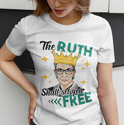 Alternative view of The Ruth Shall Set You Free RBG Feminist T-Shirt - V Neck