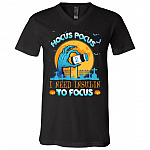 Hocus Pocus I Need Insulin To Focus T-Shirt - V-neck - Blue Gray Ribbon Type 1 Diabetes Awareness Shirt, Black, V-Neck T-Shirt