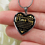 Always Remember I Love You I Can't Promise To Be Here For The Rest Of Your Life Luxury Heart Pendant Necklace - Heart Luxury Necklace (Silver)