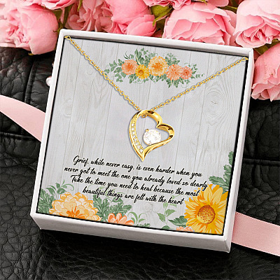 Alternative view of Miscarriage Grief While Never Easy When You Never Got To Meet The One You Loved Forever Love Pendant Necklace