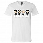 Brave Like Sandra Courageous Like Sonia Brilliant Like Ruth Resilient Like Elena The Supreme Court T-Shirt - V-Neck, White, V-Neck T-Shirt