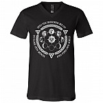 Into The Darkness We Go To Lose Our Minds to Find Our Souls Horror Characters T-Shirt - V-Neck, Black, V-Neck T-Shirt